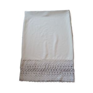 Olivia Blu Women's Size 1X White Ribbed Bodycon Midi Skirt